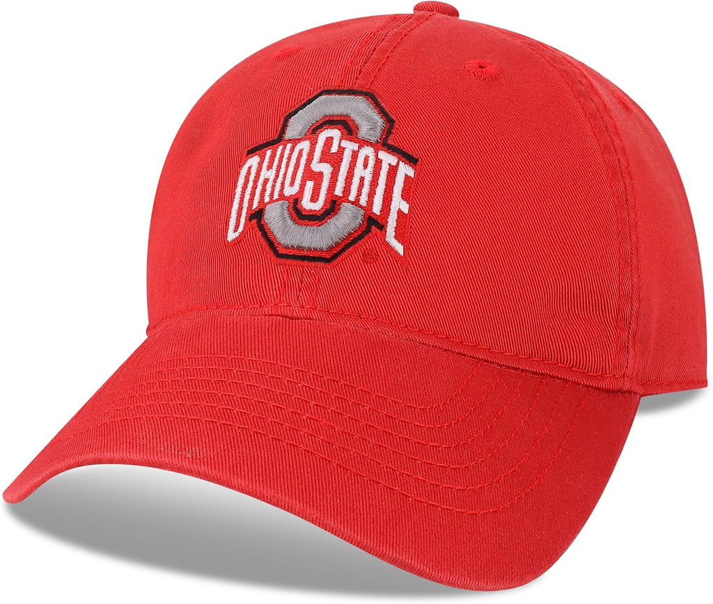 Legacy NCAA Officially Licensed Baseball Hat, Ohio State Buckeyes, Lightweight Cap for Men & Women, Relaxed Twill Adjustable (EZA), Scarlet, One Size Fits Most, Adjustable Fabric Closure