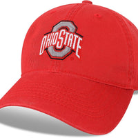 Legacy NCAA Officially Licensed Baseball Hat, Ohio State Buckeyes, Lightweight Cap for Men & Women, Relaxed Twill Adjustable (EZA), Scarlet, One Size Fits Most, Adjustable Fabric Closure