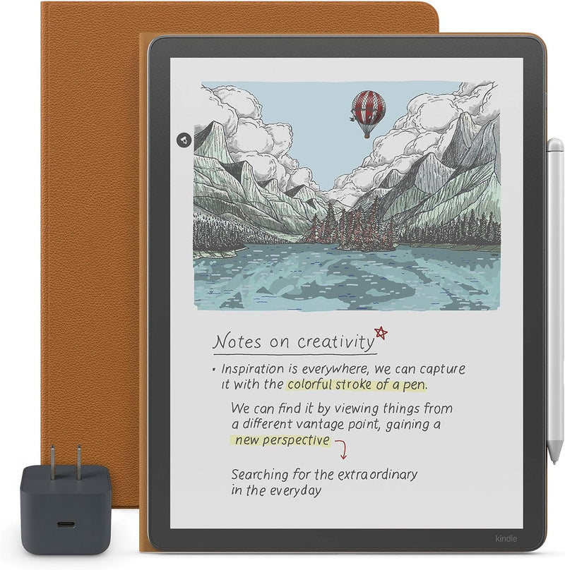 Amazon Kindle Scribe Colorsoft Essentials Bundle - Fig (morado) (Lápiz Premium + Folio)