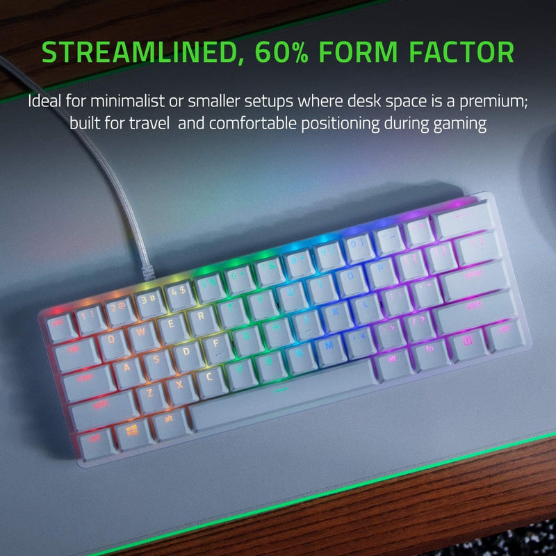 Razer Huntsman Mini 60% Gaming Keyboard, Linear Optical Switches, White