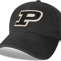 Legacy NCAA Officially Licensed Baseball Hat, Purdue Boilermakers, Lightweight Cap for Men & Women, Relaxed Twill Adjustable (EZA), Black, One Size Fits Most, Adjustable Fabric Closure