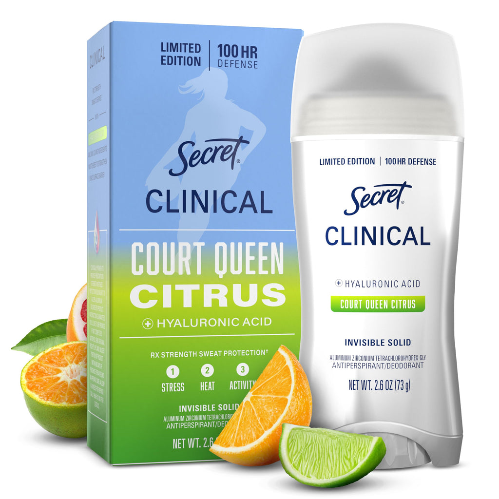 Secret Clinical Strength 100HR Defense, Invisible Solid Antiperspirant Deodorant for Women, A'Ja Wilson Edition, Triple