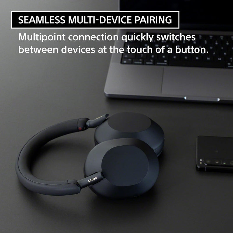 Sony WH-1000XM5 Premium Noise Canceling Headphones, Auto NC Optimizer, 30-Hour Battery, Alexa Voice Control, Black
