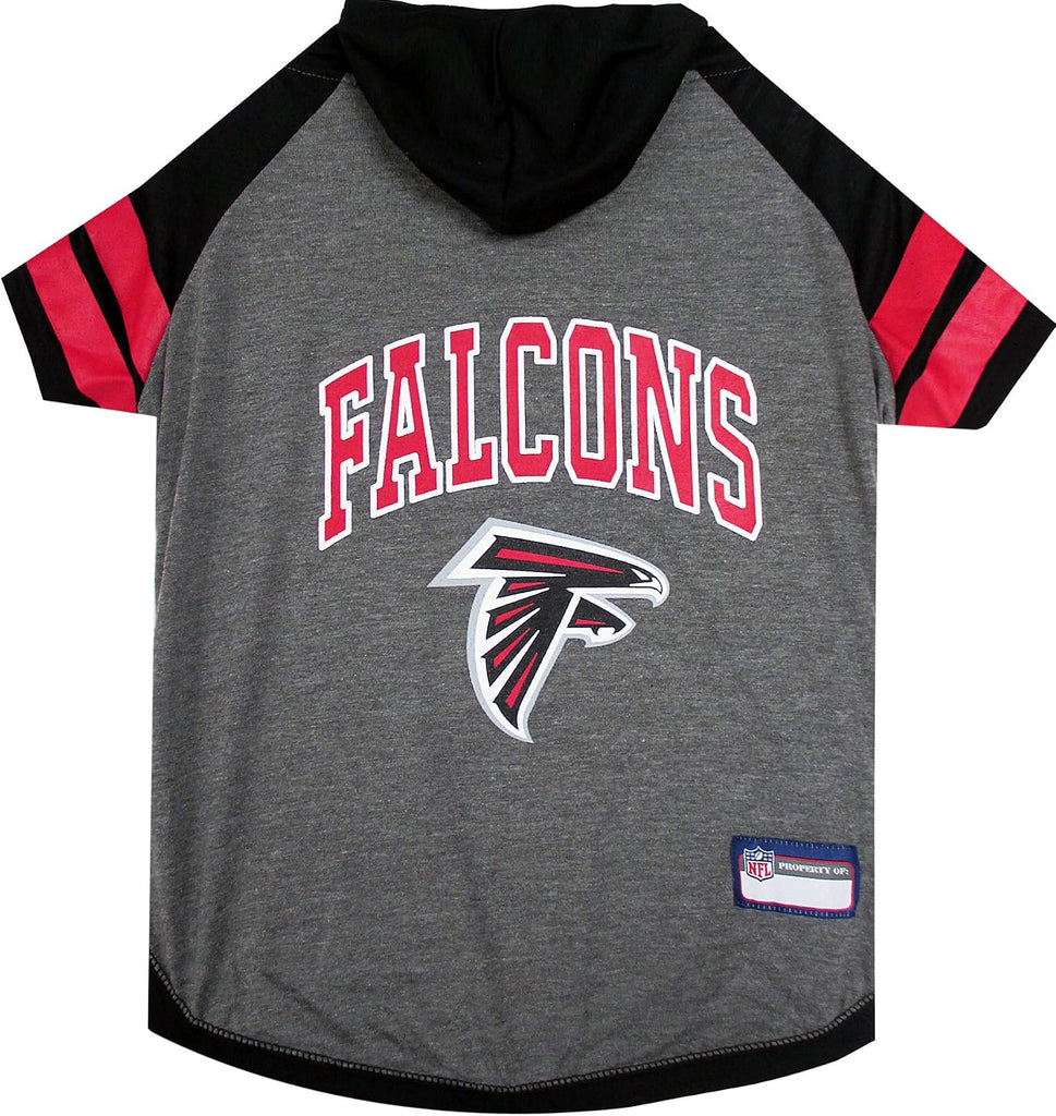 Pets First Hoodie for Dogs & Cats. NFL Football Licensed Dog Hoody Tee Shirt, Small. Sports Hoody T-Shirt for Pets. Licensed Sporty Dog Shirt, ATL-4044-SM
