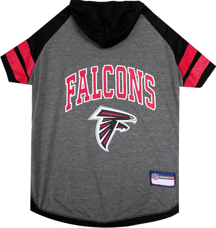 Pets First Hoodie for Dogs & Cats. NFL Football Licensed Dog Hoody Tee Shirt, Small. Sports Hoody T-Shirt for Pets. Licensed Sporty Dog Shirt, ATL-4044-SM