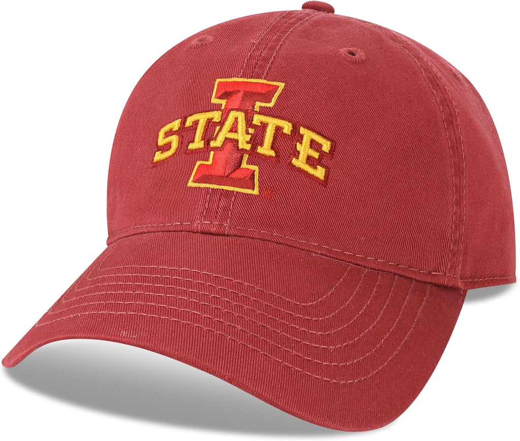 Legacy NCAA Officially Licensed Baseball Hat, Iowa State Cyclones, Lightweight Cap for Men & Women, Relaxed Twill Adjustable (EZA), Cardinal, One Size Fits Most, Adjustable Fabric Closure