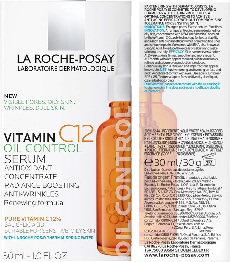 La Roche-Posay 12% Vitamin C Face Serum, 2 formulas with hyaluronic acid