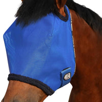Harrison Howard All Round Mesh Horse Fly Mask UV Protective with Fleece Padded Edging Signature Blue XL