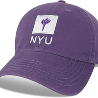 Legacy NCAA Officially Licensed Baseball Hat, NYU Violets, Lightweight Cap for Men & Women, Relaxed Twill Adjustable (EZA), Purple, One Size Fits Most, Adjustable Fabric Closure