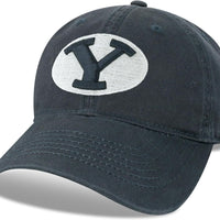 Legacy NCAA Officially Licensed Baseball Hat, BYU Cougars, Lightweight Cap for Men & Women, Relaxed Twill Adjustable (EZA), Navy, One Size Fits Most, Adjustable Fabric Closure