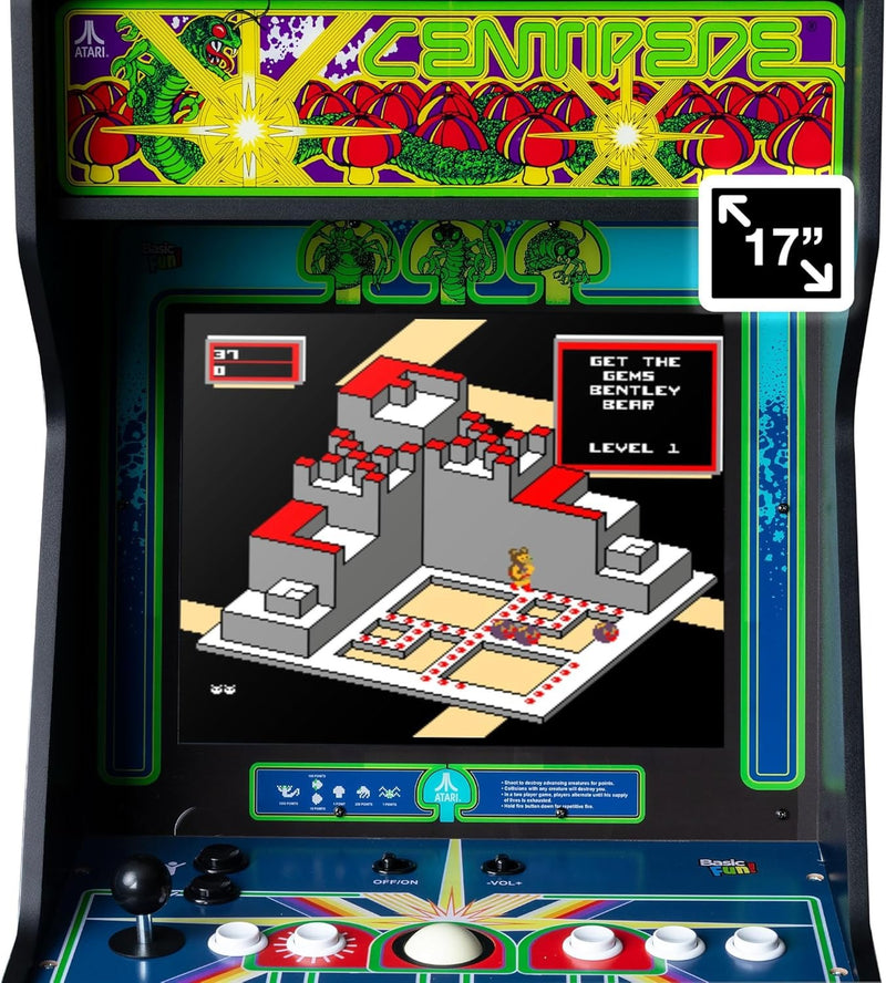 ARCADE CLASSICS - Atari Centipede Ultra Series Game Machine, 40 Games, 17" Liquid Crystal Screen