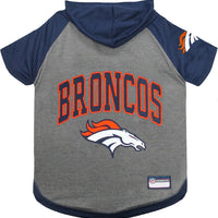 Pets First NFL Denver Broncos Hoodie for Dogs & Cats. NFL Football Licensed Dog Hoody Tee Shirt, Large. Sports Hoody T-Shirt for Pets. Licensed Sporty Dog Shirt (DEN-4044-LG)