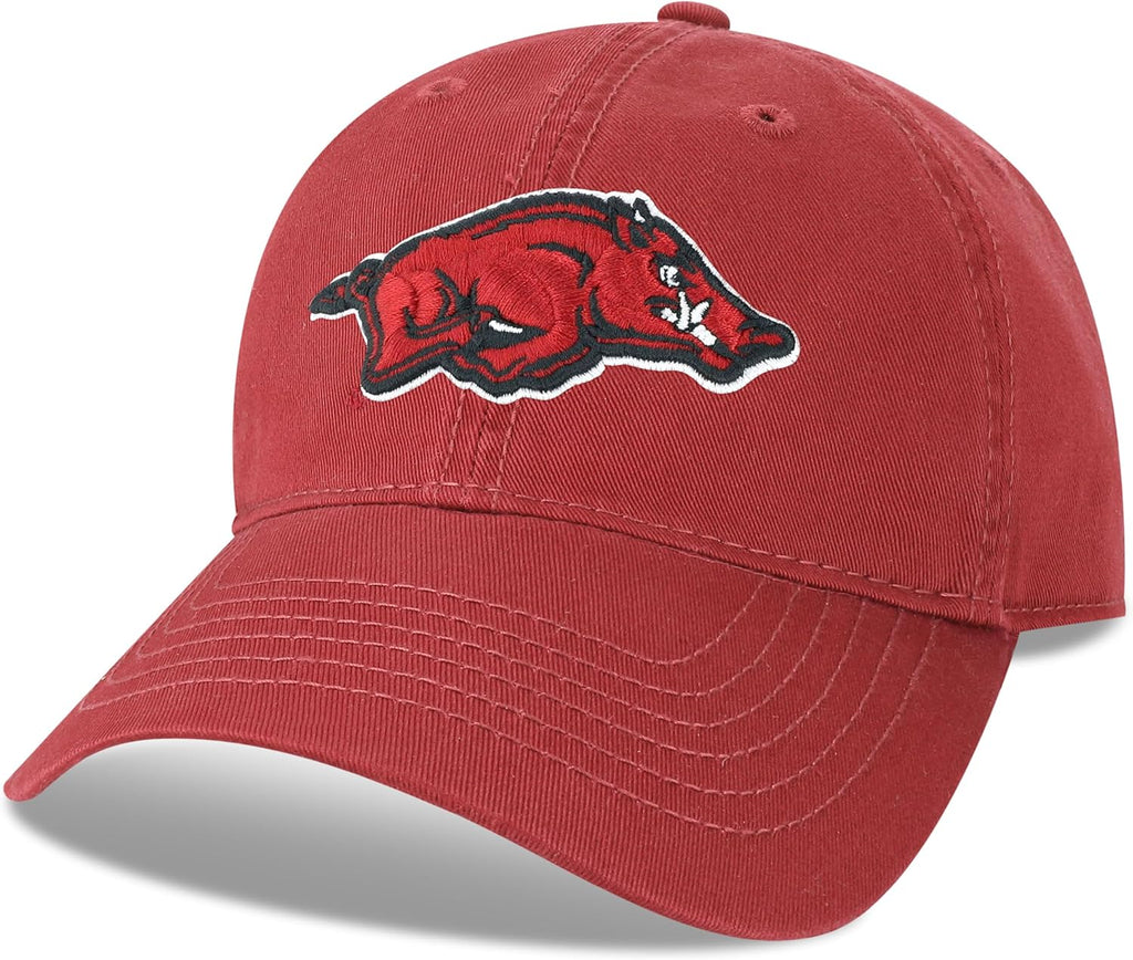 Legacy NCAA Officially Licensed Baseball Hat, Arkansas Razorbacks, Lightweight Cap for Men & Women, Relaxed Twill Adjustable (EZA), Cardinal, One Size Fits Most, Adjustable Fabric Closure