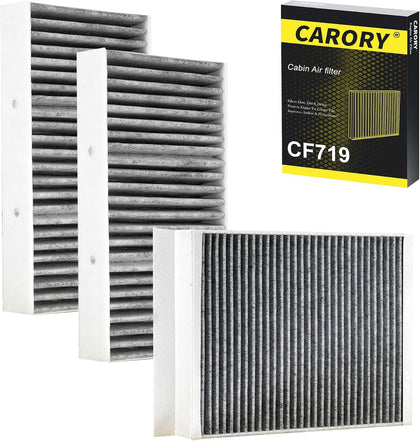 CARORY Activated Carbon Cabin Air Filter for Mercedes Benz 2016-2018 GLE350, 2016-2019 GLE400, 2012-2015 ML350, 2017-2019 GLS450, OE# 1668300318, CF11719, CF719