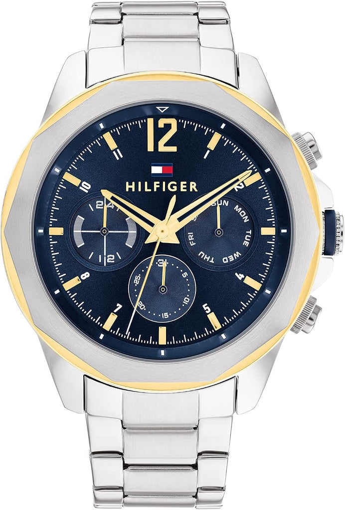 Tommy Hilfiger Men's Multifunction Quartz Watch, Stainless Steel Bracelet 46mm