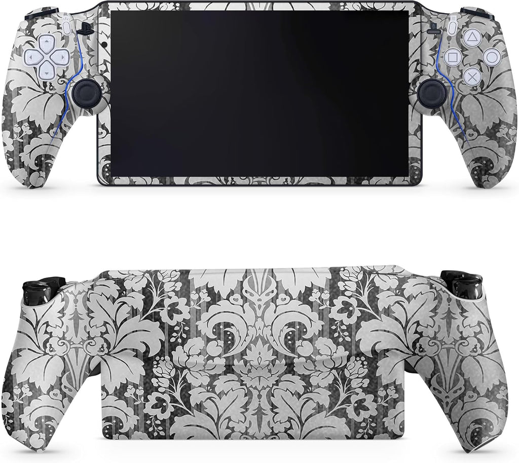 Glossy Glitter Gaming Skin Compatible with PS5 Portal Remote Player - Floral Retro - Premium 3M Vinyl Protective Wrap Decal Cover - Easy to Apply | Crafted in The USA by MightySkins