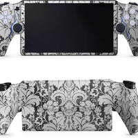 Glossy Glitter Gaming Skin Compatible with PS5 Portal Remote Player - Floral Retro - Premium 3M Vinyl Protective Wrap Decal Cover - Easy to Apply | Crafted in The USA by MightySkins