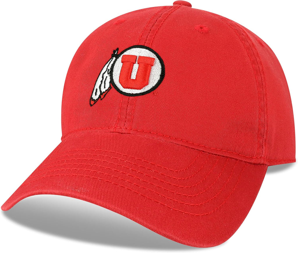 Legacy NCAA Officially Licensed Baseball Hat, Utah Utes, Lightweight Cap for Men & Women, Relaxed Twill Adjustable (EZA), Scarlet, One Size Fits Most, Adjustable Fabric Closure