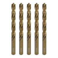 Sabre Tools 7/16 Inch Cobalt Drill Bit Set 5pcs Heavy-Duty Metal Drill Bits for Steel, Hard Metal, Cast Iron (7/16" x 5-1/2")