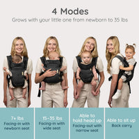 Infantino Flip Luxe 4 en 1 Portabebés Ergonómico Affogato