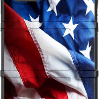EGO TACTICAL Limited Edition Rugged Shield case Compatible with iPhone 13 Mini [5.4" Screen] Printed in The USA Waving US Flag