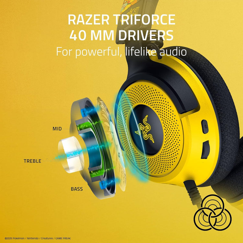 Razer Kraken V4 (Pokémon Edition) — Audífonos gaming con cable, sonido envolvente