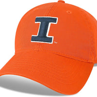 Legacy NCAA Officially Licensed Baseball Hat, Illinois Illini, Lightweight Cap for Men & Women, Relaxed Twill Adjustable (EZA), College Orange, One Size Fits Most, Adjustable Fabric Closure