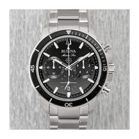 Bulova Marine Star Series C Reloj de Cuarzo Cronógrafo para Hombre con Esfera Negra y Acero Inoxidable