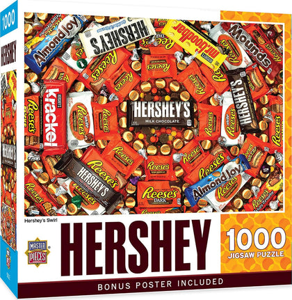 MasterPieces 1000 Piece Jigsaw Puzzle for Adults, Family, Or Youth - Hershey's Swirl - 19.25