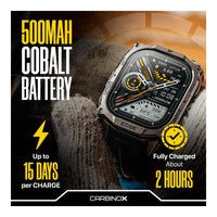 Smartwatch CARBINOX Edge con AMOLED, Bluetooth, resistente al agua, GPS y llamadas para Android e iOS
