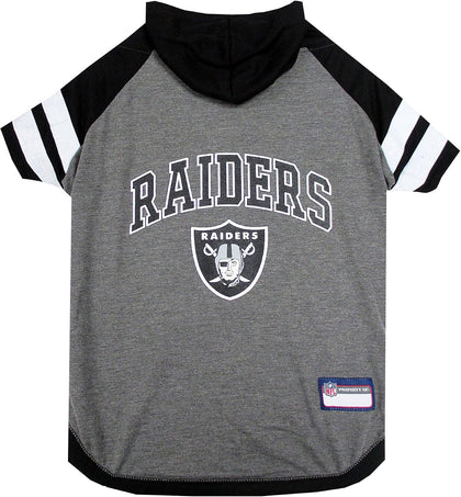 Pets First NFL Oakland Raiders Hoodie for Dogs & Cats.   NFL Football Licensed Dog Hoody Tee Shirt, Large  Sports Hoody