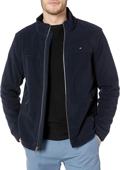 Tommy Hilfiger Men's Classic Zip Front Polar Fleece Jacket AZUL MARINO