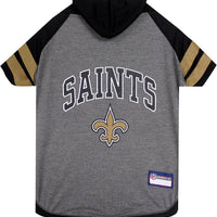 Pets First NFL New Orleans Saints Hoodie for Dogs & Cats. | NFL Football Licensed Dog Hoody Tee Shirt, Medium | Sports Hoody T-Shirt for Pets | Licensed Sporty Dog Shirt