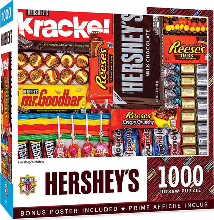 MasterPieces 1000 Piece Jigsaw Puzzle for Adults, Family, Or Youth - Hershey's Matrix - 19.25