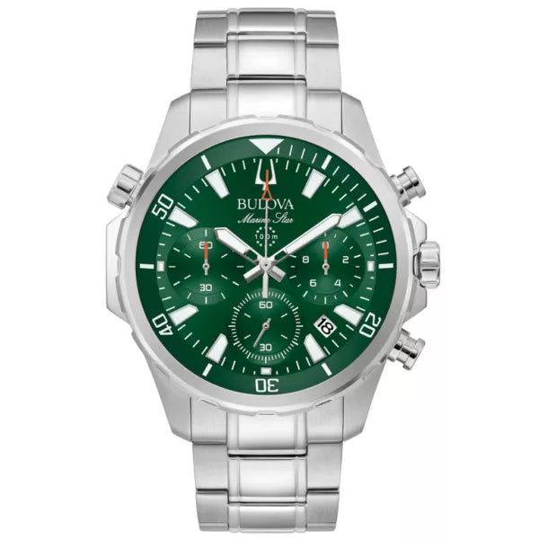Bulova Marine Star 96B396 Cronógrafo - Esfera Verde 43mm