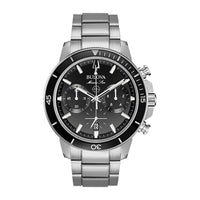 Bulova Marine Star Series C Reloj de Cuarzo Cronógrafo para Hombre con Esfera Negra y Acero Inoxidable