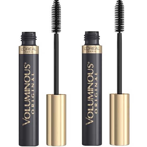 L’Oreal Paris Original Voluminous Mascara, Building Mascara Volume and Length Formula, Washable, Black, 0.26 Fl Oz., 2 Count