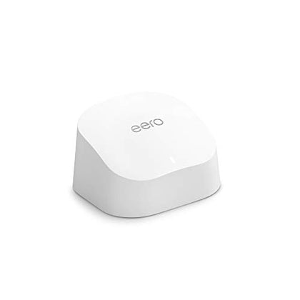 Amazon eero 6 mesh wifi router - Supports internet plans up to 900 Mbps, Coverage up to 1,500 sq. ft., Connect 75+ devices, 1-pack