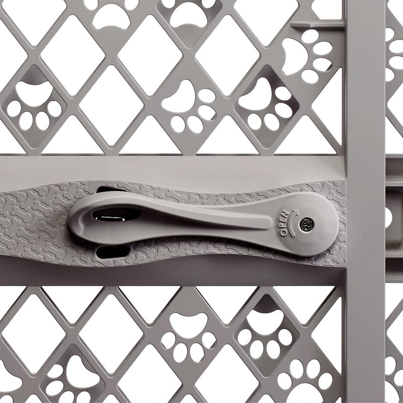 Puerta Portátil para Mascotas Gris