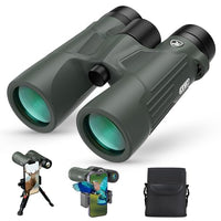Gosky 10x42 Binoculars for Adults High Powered with Phone Adapter & Tripod