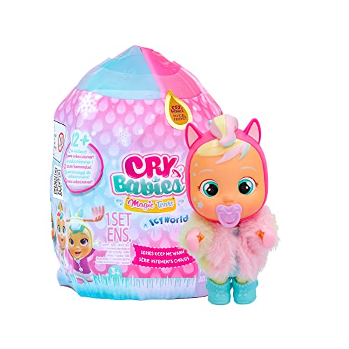 Cry Babies Magic Tears ICY World - Keep Me Warm Series | 8 Surprises, Accessories, Surprise Doll - Great Gift for Kids Ages 3+