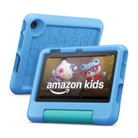 Amazon Fire 7 Kids tablet (newest model) ages 3-7. Top-selling 7" kids tablet on Amazon. Includes 6 months of ad-free and exclusive content, easy parental controls, 10-hr battery, 16 GB, Blue