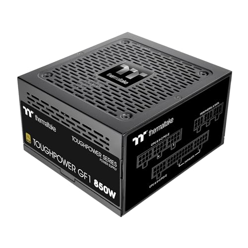 Thermaltake GF1 Fully Modular ATX 850W Power Supply - 80 Plus Gold - Ultra Quiet - Zero RPM, PS-TPD-0850FNFAGU-P