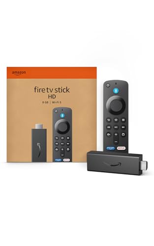 Amazon Fire TV Stick HD, free and live TV, Alexa Voice Remote, smart home controls, HD streaming