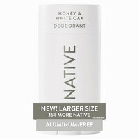 Native Aluminum Free Deodorant, Honey & White Oak, Large Size Stick, 72 Hour Odor Control, for Women & Men, Contains Naturally Derived Ingredients, 3.1 oz