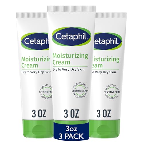 Cetaphil Body Moisturizer, Hydrating Moisturizing Cream for Dry to Very Dry, Sensitive Skin, NEW 3 oz Pack of 3, Fragrance Free, Non-Comedogenic, Non-Greasy, Pack of 4