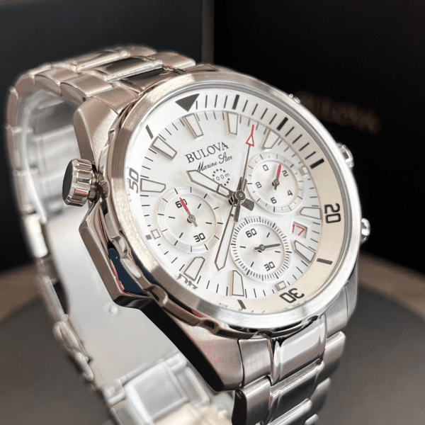 Bulova Marine Star 96B255 Cronógrafo - Esfera Blanca 43mm
