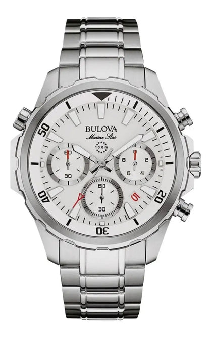 Bulova Marine Star 96B255 Cronógrafo - Esfera Blanca 43mm