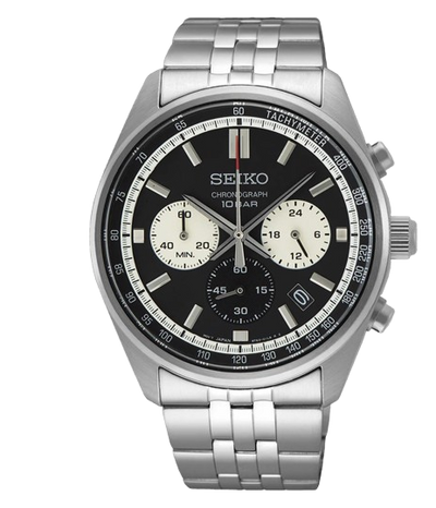 Seiko Reloj Cronógrafo Cuarzo Esfera Negra 41.5 mm SSB429P1