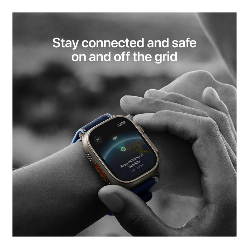 Apple Watch Ultra 3 [GPS + Cellular 49mm] Running & Multisport Smartwatch w/Rugged Titanium Case w/Black Titanium Milanese Loop - L. Satellite Communications, Advanced Health & Fitness Tracking